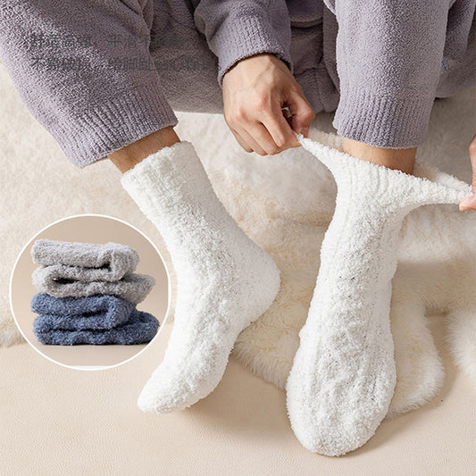 Fuzzy Coral Fleece Socken